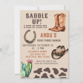 Invitation Western Cowboy Premier Rodeo Boys Anniversaire (Devant)