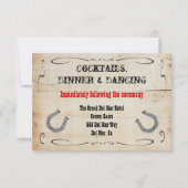 Invitation Western Cowboy Réception - fiche détaillée (Devant)