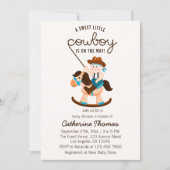 Invitation Western Cowboy Rocking Horse Boy Baby shower (Devant)