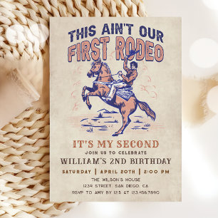 Invitation Western Cowboy Rodeo 2e fête d'anniversaire Invita