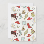 Invitation Western Cowboy Rodeo dessiné à la main Anniversair (Dos)