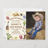 Invitation Western Cowboy Rodeo fête d'anniversaire Photo (Devant)