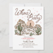 Invitation Western Cowgirl Baby shower Whoa (Devant)