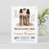 Invitation Western Cowgirl Bachelorette Fête de l'mariée (Debout devant)