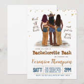 Invitation Western Cowgirl Bachelorette Fête de l'mariée (Devant / Derrière)