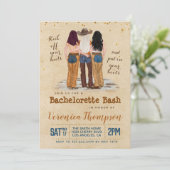 Invitation Western Cowgirl Bachelorette Fête de l'mariée (Debout devant)