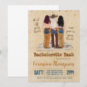 Invitation Western Cowgirl Bachelorette Fête de l'mariée (Devant / Derrière)