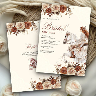 Invitation Western Cowgirl Bride équitation Fête des mariées 