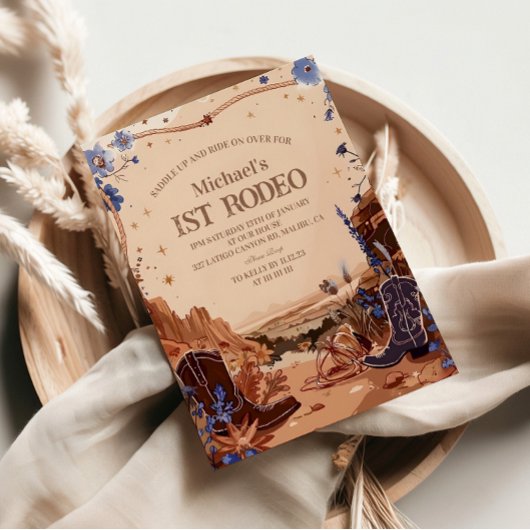 Invitation Western Cowgirl Cowboy First Birthday