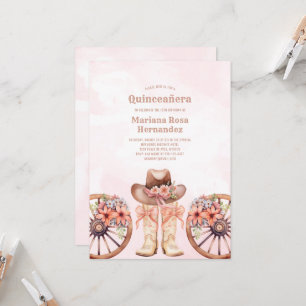 Invitation Western Cowgirl Quinceanera fête d'anniversaire