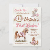 Invitation Western Cowgirl Rodeo Pony Bow Pony Anniversaire (Devant)