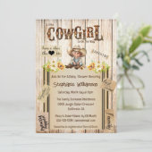 Invitation Western cowgirl rustique scrapbooking journal flor (Debout devant)