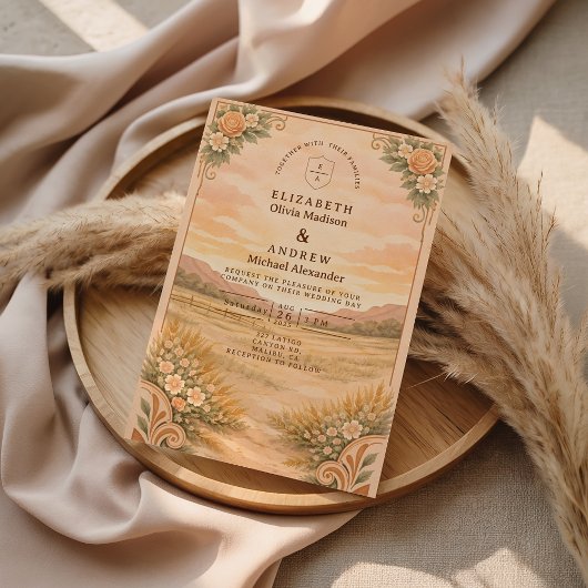 Invitation Western Desert Canyon Wedding