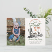 Invitation Western Desert Premier Rodéo 1ère photo d'annivers (Debout devant)
