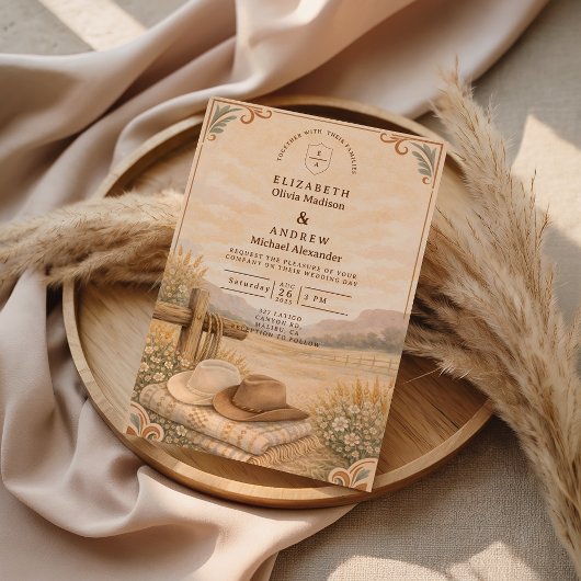 Invitation Western Desert Ranch Wedding