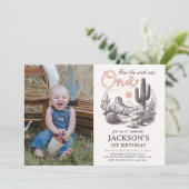 Invitation Western Desert Rodeo 1er Anniversaire Photo Invita (Debout devant)