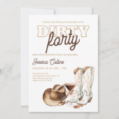Invitation Western Dirty Quarty Country 40e fête d'anniversai (Devant)