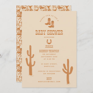 Invitation Western Earth Tone Country Baby Boots douche