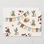 Invitation Western First Rodeo Boy photo de 1er anniversaire (Dos)