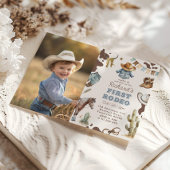 Invitation Western First Rodeo Boy photo de 1er anniversaire