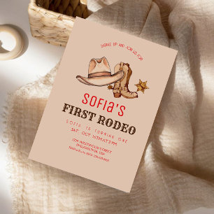Invitation Western First Rodeo Cowgirl fête d'anniversaire