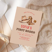 Invitation Western First Rodeo Cowgirl fête d'anniversaire