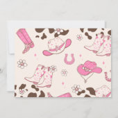 Invitation Western First Rodeo fille photo d'anniversaire mer (Dos)