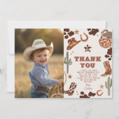 Invitation Western First Rodeo garçon photo d'anniversaire me (Devant)
