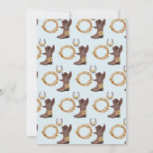 Invitation Western First Rodeo Horse Grange 1er Anniversaire (Dos)