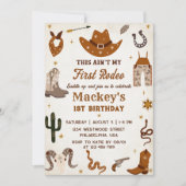 Invitation Western First Rodeo Wild West Cowboy Anniversaire (Devant)