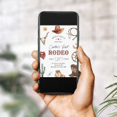 Invitation Western First Rodeo Wild West Cowboy Anniversaire