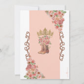 Invitation Western Floral Rose Gold Charro Quinceanera (Dos)