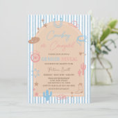 Invitation Western Gender Reveal Cowboy or Cowgirl Stripe (Debout devant)