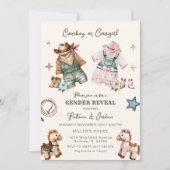 Invitation Western Gender Reveillez Cowgirl ou Cowboy (Devant)