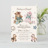 Invitation Western Gender Reveillez Cowgirl ou Cowboy (Debout devant)