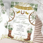 Invitation Western Gold et Sage Green Charra 15 Años<br><div class="desc">Western Gold et Sage Green Charra 15 Años Invitation</div>