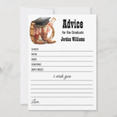 Invitation Western Graduation Advice for Graduate Card (Devant)