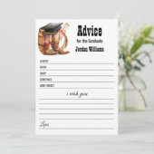 Invitation Western Graduation Advice for Graduate Card (Debout devant)