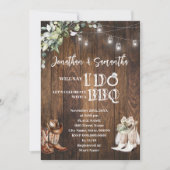 Invitation Western Green I do BBQ Couples Douche (Devant)