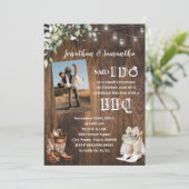 Invitation Western Greenery Said I do BBQ After Wedding (Debout devant)