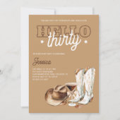 Invitation Western Hello Thirty Cowgirl 30th Birthday Party (Devant)