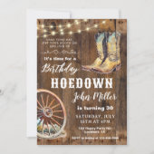 Invitation Western Hodown Party Country Cowboy Boots (Devant)