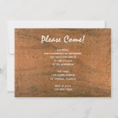 Invitation Western Horse Saddle Grange Anniversaire (Dos)