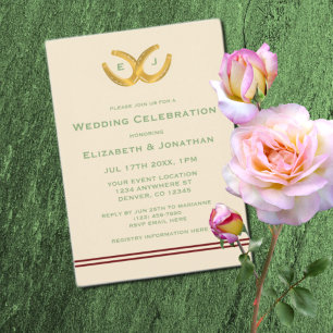 Invitation Western Horseshoe Mariage