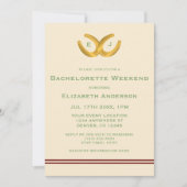 Invitation Western Horseshoes Bachelorette Party (Devant)