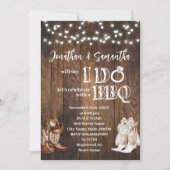 Invitation Western I do BBQ Pays Couples Douche (Devant)