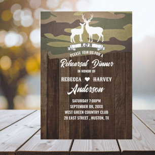 Invitation Western La chasse est sur le dîner de répétition M