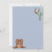 Invitation Western Little Cowboy Photo Baby Boy Douche (Dos)