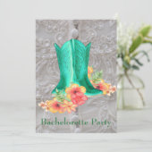 Invitation Western Mariage Bachelorette Party Custom (Debout devant)