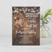 Invitation Western Night Out Country Cowboy Anniversaire (Debout devant)